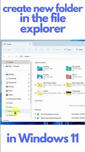 Create New Folder in Windows File Explorer #shorts