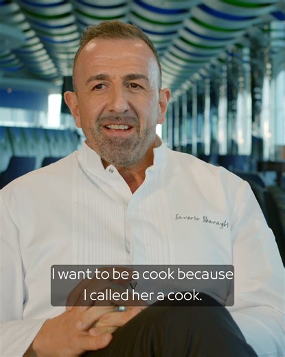 Chef Saverio Sbaragli fell in love with cooking by helping his nonna cook on their family farm in Italy. He chased this passion all the way to Dubai and is now the Head Chef of Michelin-starred Al Muntaha restaurant in our Burj Al Arab Jumeirah. Watch his full story - bit.ly/3Jv7Oqe #DubaiHolding #HumansOfDubaiHolding #Human | Dubai Holding