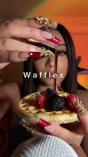 “And in the morning, I’m making waffles” 😂 #fyp #waffles #asmr #crunchy