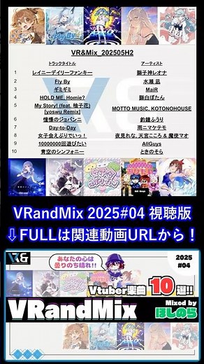 【視聴版】#VRandMix 2025#04 #shorts #djmix #Vtuber