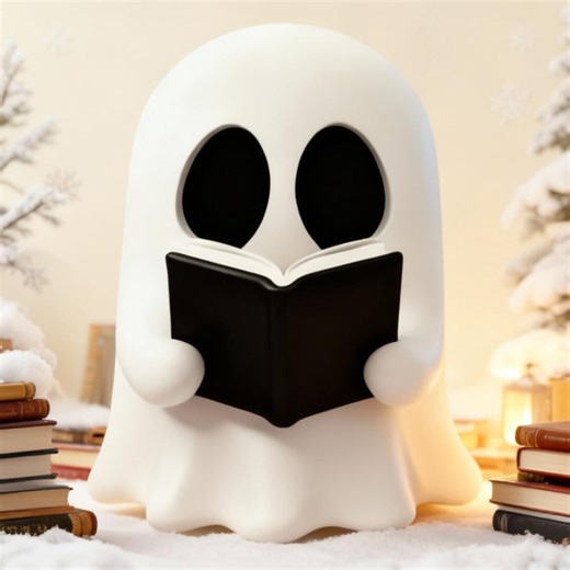 Halloween Ghost Reading Book STL & OBJ 3D Model – Reading Book Ghost – Desk Decor for Book Lovers –halloween Ghost With Book for 3D Printing - Etsy