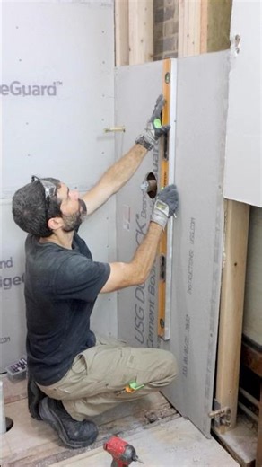 Cement Board Shower Wall Tips - #shorts #cementboard #diy