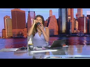Bianca loses eyelash during Good Day New York