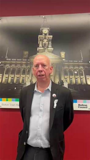 Cllr Nick Peel, Leader of Bolton Council, supports the White Ribbon Campaign and the 16 Days of Activism.🤍 We all have a responsibility to hold ourselves and others accountable by speaking up about domestic abuse and by being true allies to those affected. 🔗https://bit.ly/480Cc8r #WhiteRibbonDay #WhiteRibbonDay2025 #16DaysOfActivism #WeSpeakUp | Bolton Council