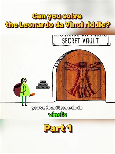 Can you solve the Leonardo da Vinci riddle - Part 1 #usa #fyp #viral #ted