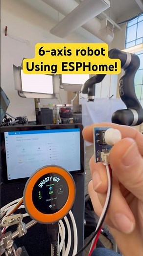 Controlling a 6-axis robot with ‪@M5Stack‬ ‪@esphomeio‬ & ‪@home_assistant‬ 😍 #robot #automation #smart