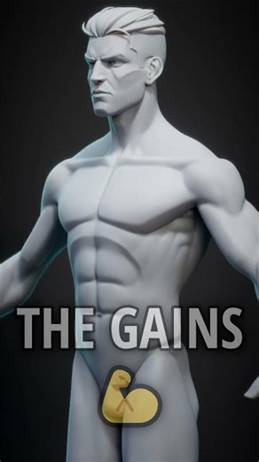 Blockout vs. Final: Stylized Arm 🟦➡️💪