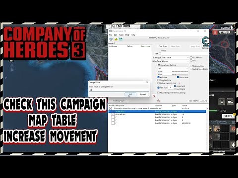 Company of Heroes 3: Campaign Map Increase Move Points On Move - Cheat Table
