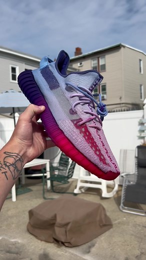 DIY Ombre Dip Dye Custom Yeezys: Purple Blue Pink