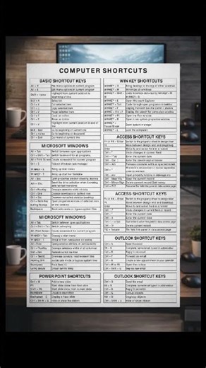 “कंप्यूटर शॉर्टकट की पूरी जानकारी” 💻#computer#gkquiz#viral#tranding#yashcomputer56