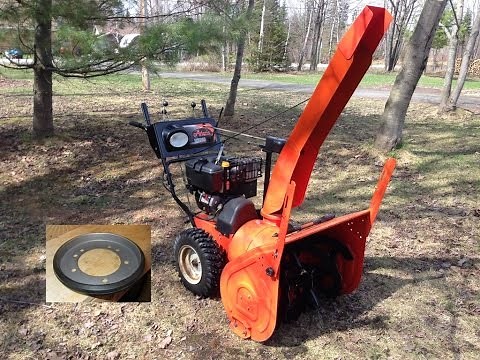 Ariens Snowblower repair, DRIVE DISC REPLACEMENT. Snowblower won,t move. Fix Ariens Snow Blower