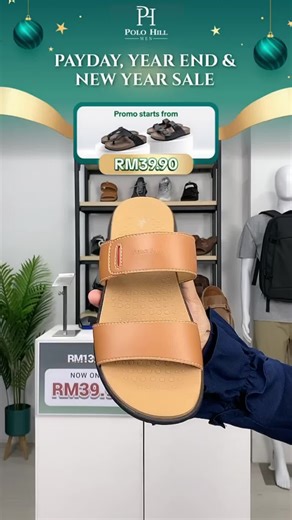 POLO HILL Men Two Strap Slide Sandals PMSS-MS409