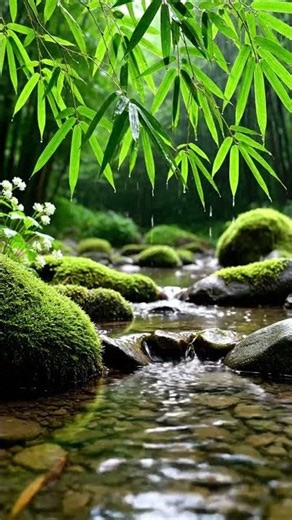 Heavy Rain & River in Bamboo Forest 🌧️ Deep Sleep ASMR #heavyrain #sleep #asmr