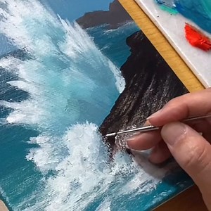 381K views · 10K reactions | Crashing Waves Acrylic Painting #painting #art #acrylicpainting | Joony art | Facebook