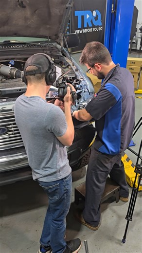 Behind the scenes: Cristian is replacing a headlight on a Ford Excursion. Headlights don’t just light the road — they’re key for safety and visibility. Over time, bulbs and housings can wear out, leaving your vehicle dim or unevenly lit. This clip shows the process of swapping out the headlight, giving this Ford Excursion a clear, refreshed look for safer driving. #trq #trqautoparts | TRQ Auto Parts | Facebook