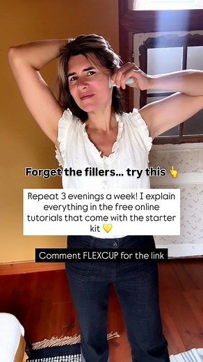 Facial cupping is one of my favourite ways to bring volume back to the cheeks naturally 🌸 The gentle suction boosts circulation and collagen, which helps plump and lift where we tend to lose fullness in our 40s. With just a few minutes, 3 evenings a week, you’ll start to see the difference ✨ The starter kit includes free online tutorials where I guide you step by step. Comment FLEXCUP for the link to get started 💛 | The Facial Cupping Expert