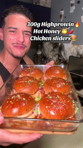 Hot Honey Chicken Sliders Rezept – 6 High-Protein Sliders