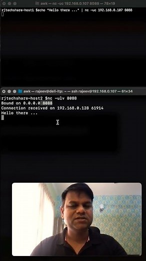 Use nc command to create TCP and UDP client/server for quick testing #linux #software #macos #devops