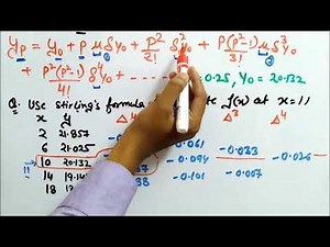 Stirlings central difference Formula