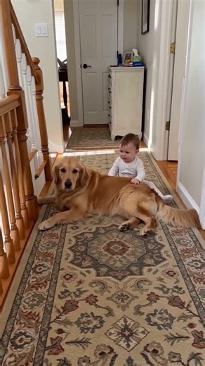 We Never Put A Baby Gate On Those Stairs We Did Not Need One He Is The Baby Gate 🐕👶