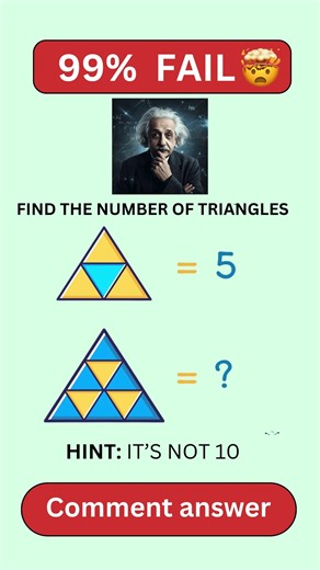 How Many Triangles Can You See? !🔺👀 #iq #iqtest #puzzle #logicpuzzles #quiz #foryou #viral
