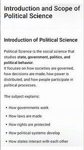 Introduction and Scope of political science
