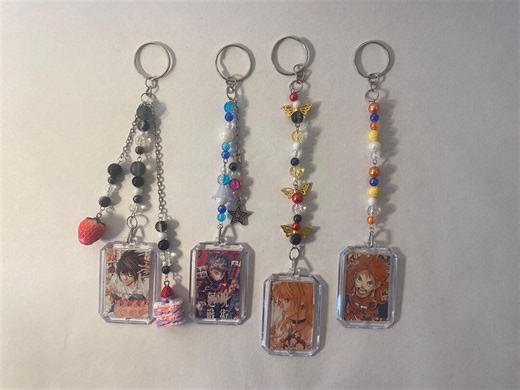 Handmade Rectangular Anime Keychains, Misa Amane, L Lawliet, Death Note, Haikyuu, Hinata Shoyo, Satoru Gojo, JJK - Etsy
