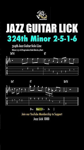 Modern Jazz Guitar Lick: Harmonic Minor & Augmented Triad 🔥 | Lick #324