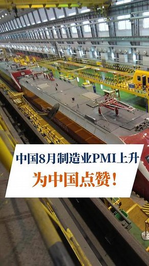 8月制造业PMI回升至49.4%，经济继续保持恢复发展态势！#中国制造#智能制造 #工业自动化 #机械手 #机械制造