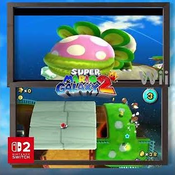 SMG2: comparisons Sky Station Galaxy (Wii Vs. Switch 2) #supermariogalaxy2 #shorts