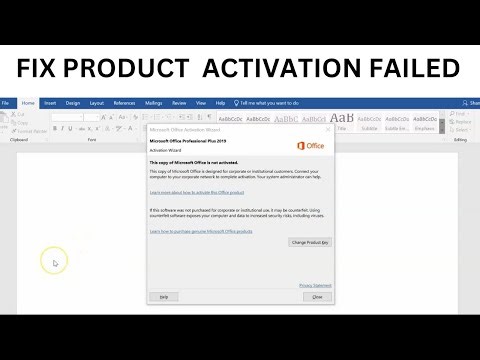 HOW TO SOLVE MS WORD (PRODUCT ACTIVATION FAILED)