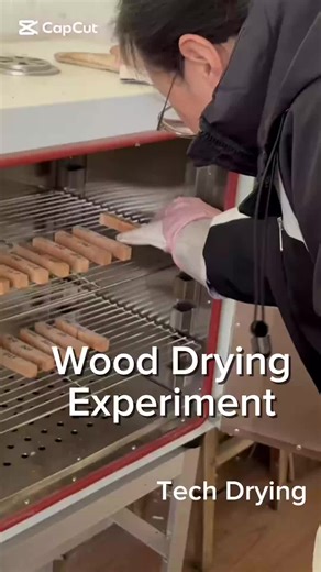 Wood Drying Experiment Protocol Step 1: Sample Preparation & Initial Measurements a) Dimensional Data Measure length, width, thickness (±0.1 mm precision). Record initial volume: V=L×W×T. b) Moisture Content (MC) Use pin-type meter for surface MC verification. Oven-Dry Method (ASTM D4442): Subsample 10–15 g wood chips. Dry at 103±2 ∘Cuntil constant weight. Calculate MC (%): MC= W dry/(W wet −W dry) ×100 c) Defect Documentation Note natural/machining defects (e.g., knots, cracks). #woodworking #l