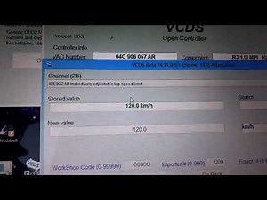 VCDS speed limiter removal