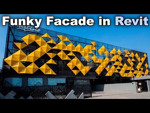 Funky Yellow Panel Facade in Revit Tutorial - Adaptive Component