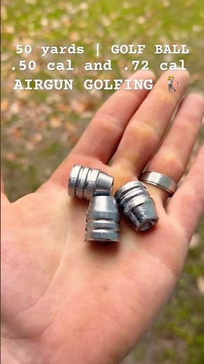 .50 and .72 caliber airgun golfing at 50 yards