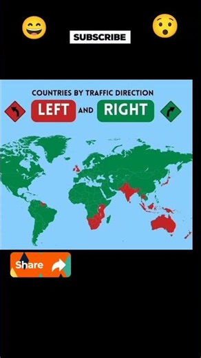 This Map Shows Who Drives on the 'Wrong' Side of the Road
