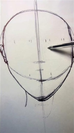 How to draw a front view face with a black pen….. Watch✍️
