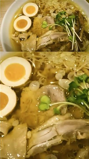JAPAN RAMEN REVIEW: Full Meal with Chashu, Egg & Clear Broth (Torigara Shoyu) #shorts