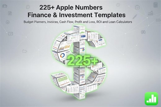 225  Apple Numbers Finance & Investment Templates: Budget Planners, Invoices, Cash Flow, Profit N Loss, Loan - Etsy