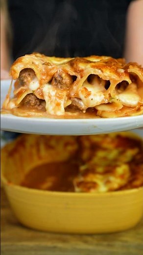 The best pasta recipe ever!🤩 Baked Cannelloni with Beef & Mozzarella🤤 #easyrecipe