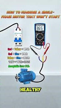 How to Diagnose a Single-Phase Motor That Won't Start⚡️ #diyelectrical #motor #motorrepair #acmotor