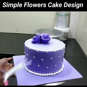 21K views · 683 reactions | How to Make Full Purple Colour Flower Cake Design | Simple and Easy Cake Design Idea | Sunil Cake Master | Facebook