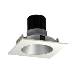 Nora Lighting 4" Iolite LED Downlight - Square Deep Reflector w/ Round Aperture - 800 Lumens - Comfort Dim - Haze / White