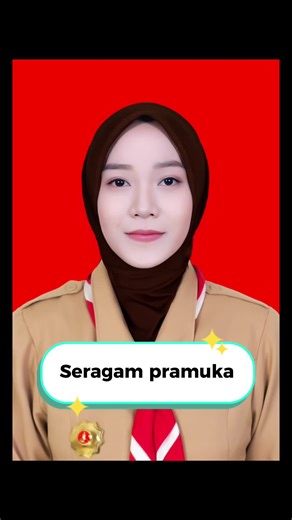 Edit Foto Pramuka Online - Pas Foto Pramuka Wanita di Picsart