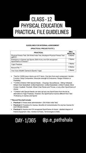 Simran Saharawat on Instagram: "This content will help you complete your practical file. If you have any doubts, drop a comment below..👇 Follow and like the reels. #physicaleducation #trendingreels #instagood #instadaily #2026calendar"