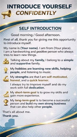 Confident Self Introduction Kaise Dein? | Best Self Intro for Students & Jobs #introduceyourself