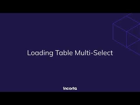 Multi-select Tables to Load in an Incorta Schema