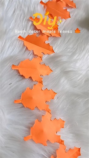 DIY Fall Room Decor 🍁 Cozy Autumn Maple Leaf Decor | Easy Paper Craft #shorts