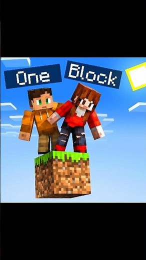 One block minecraft survival world multiplayer game #minecraft #minecraftpe