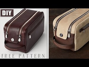 DIY double zipper pouch makeup bag sewing at home from cloth FREE PATTERN